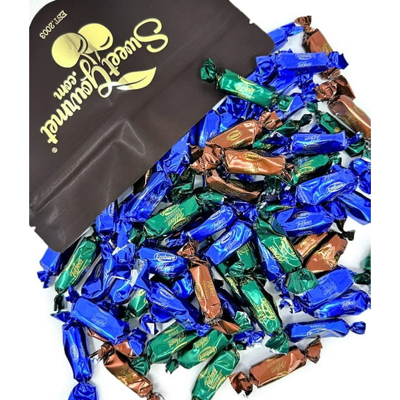 SweetGourmet Soft Toffees Assorted Candy Mix, Chocolate, Vanilla and Coconut Flavors, Individually Wrapped, 2 Pounds
