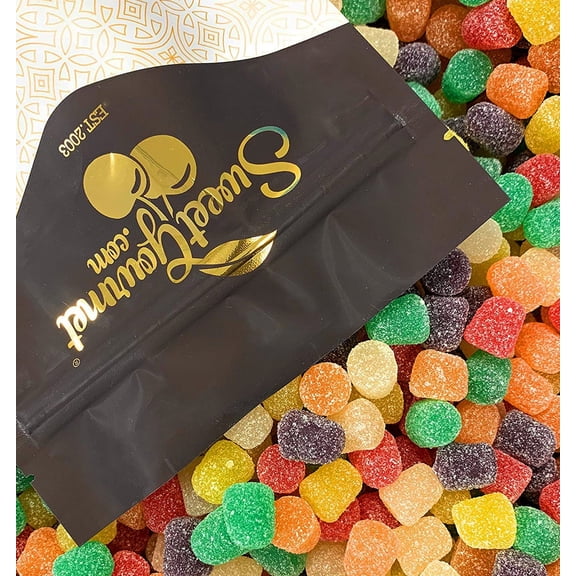 SweetGourmet Spice Drops Candy, Old-Fashioned Gumdrops, 6 Flavors Jelly Candy, 3 Pound Bulk Bag
