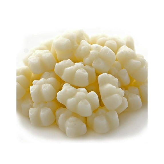 SweetGourmet Strawberry Banana Gummi Bears | Strawberry Banana Flavor Bulk White Gummy Candy | 2 pounds