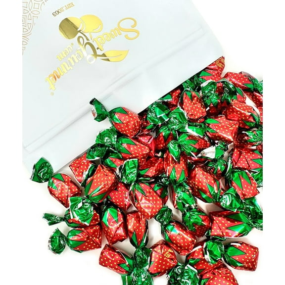 SweetGourmet Strawberry Filled Hard Candy Bon Bons | Arcor Bulk Wrapped Candy | 3 Pounds