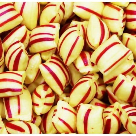 SweetGourmet Striped Butter Mints - Cinnamon Flavor Candies, Red and Yellow, Bulk Pack | 1 Pound