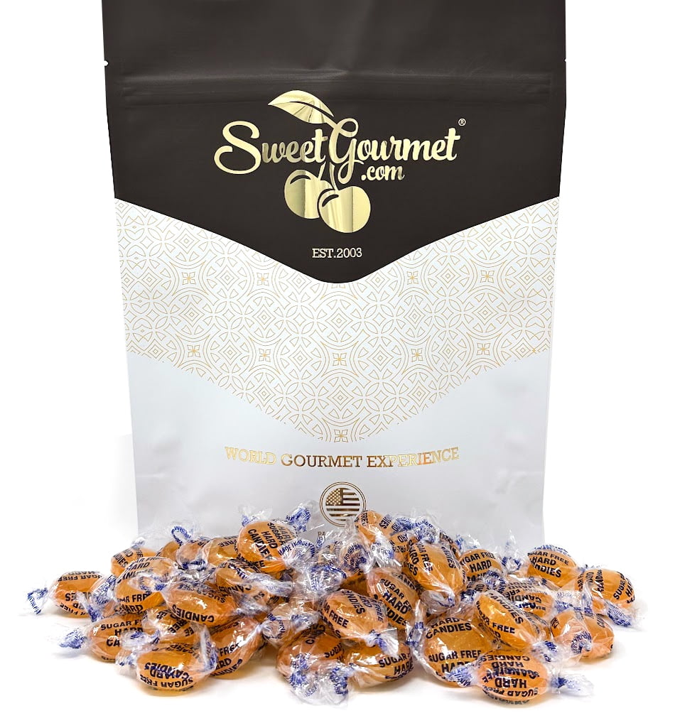 SweetGourmet Sugar-Free Butterscotch Buttons Hard Candy | 1 Pound