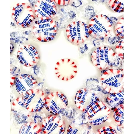 SweetGourmet Sugar-Free Peppermint Stralights Gluten-Free Keto Vegan Hard Candy 5 Pounds