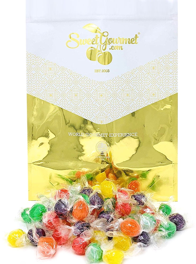 SweetGourmet Traditional Sour Fruit Balls Bulk Hard Candy Wrapped 3