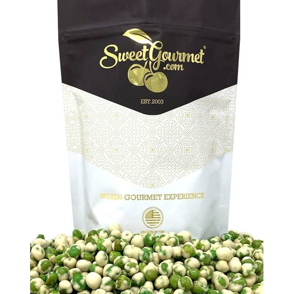 SweetGourmet Wasabi Green Peas | Healthy Snacks | 1 Pound