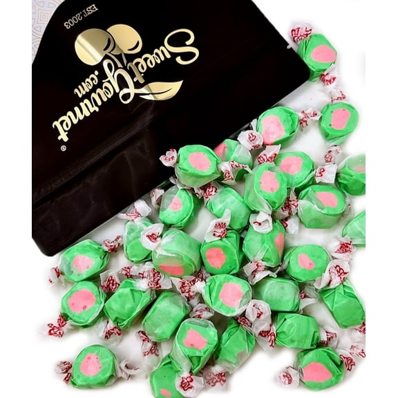 SweetGourmet Watermelon Salt Water Taffy Bulk Wrapped Candy | 1 Pound