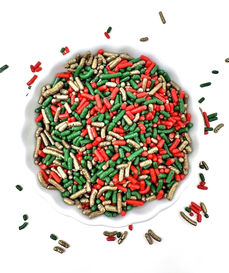 SweetGourmet 3-Color Christmas Golden Sprinkle Mix | 2 Pounds - Walmart.com