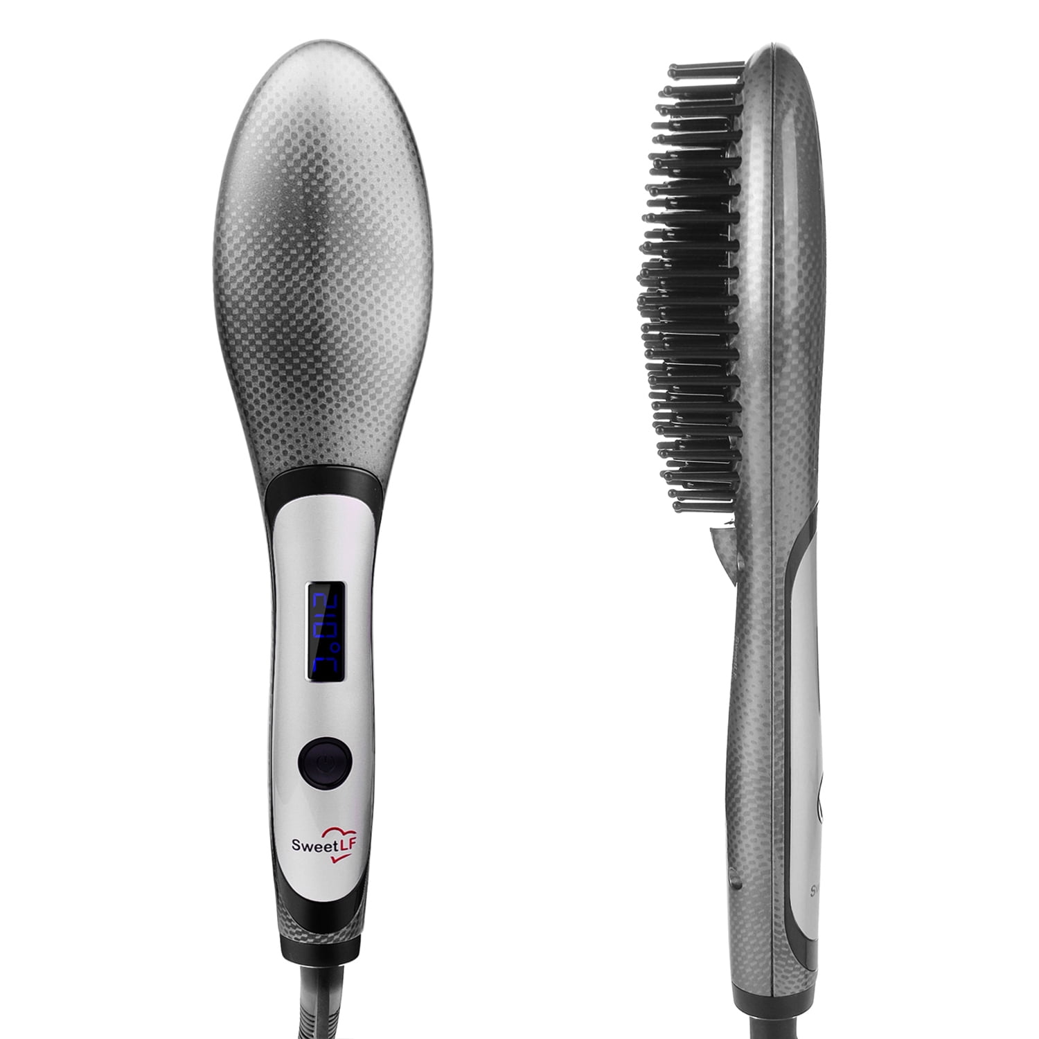 SweetLF Electric Hair Straightener Brush LCD display, Fast Heating