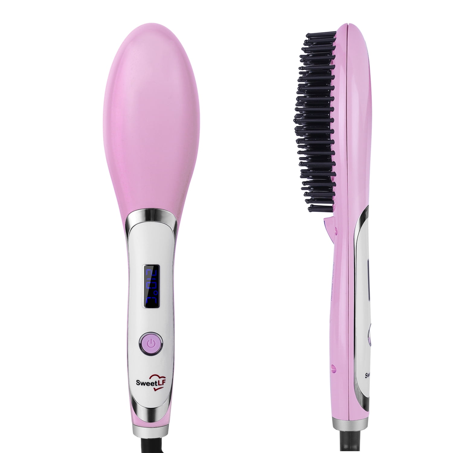 SweetLF Electric Hair Straightener Brush LCD display, Fast Heating