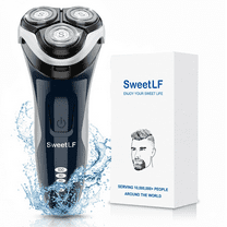SweetLF Electric Shaver for Men, Cordless Rechargeable Electric Razor with Beard Trimmer, IPX7 Waterproof, Gifts for Men, Blue