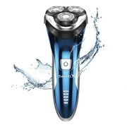 SweetLF Electric Shaver for Men, Cordless Rechargeable Electric Razor with Beard Trimmer, IPX7 Waterproof, Gifts for Men, Blue