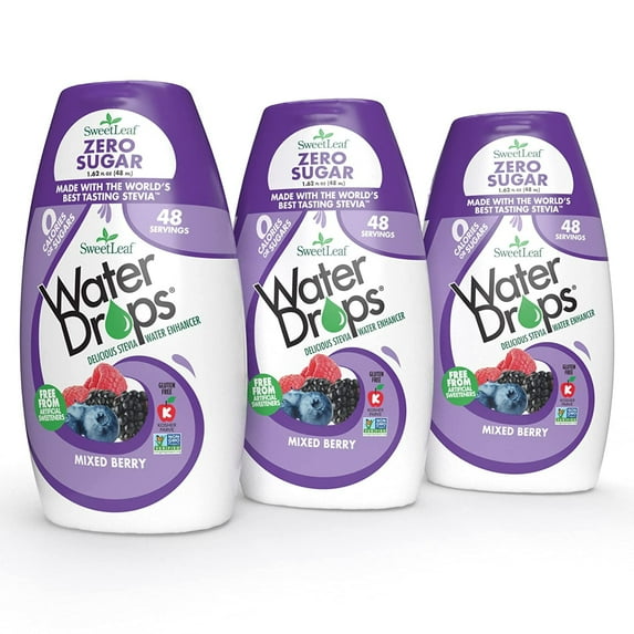 SweetLeaf Mixed Berry Water Drops, 1.7 Fl Oz (Pack of 3)