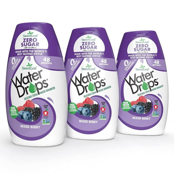 SweetLeaf Mixed Berry Water Drops, 1.7 Fl Oz (Pack of 3)