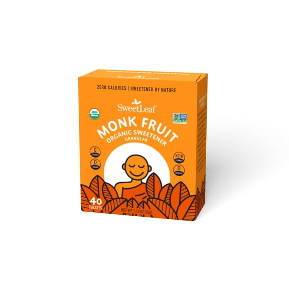 SweetLeaf - Monk Fruit Granular Organic Sweetener - 40 Packet(s)