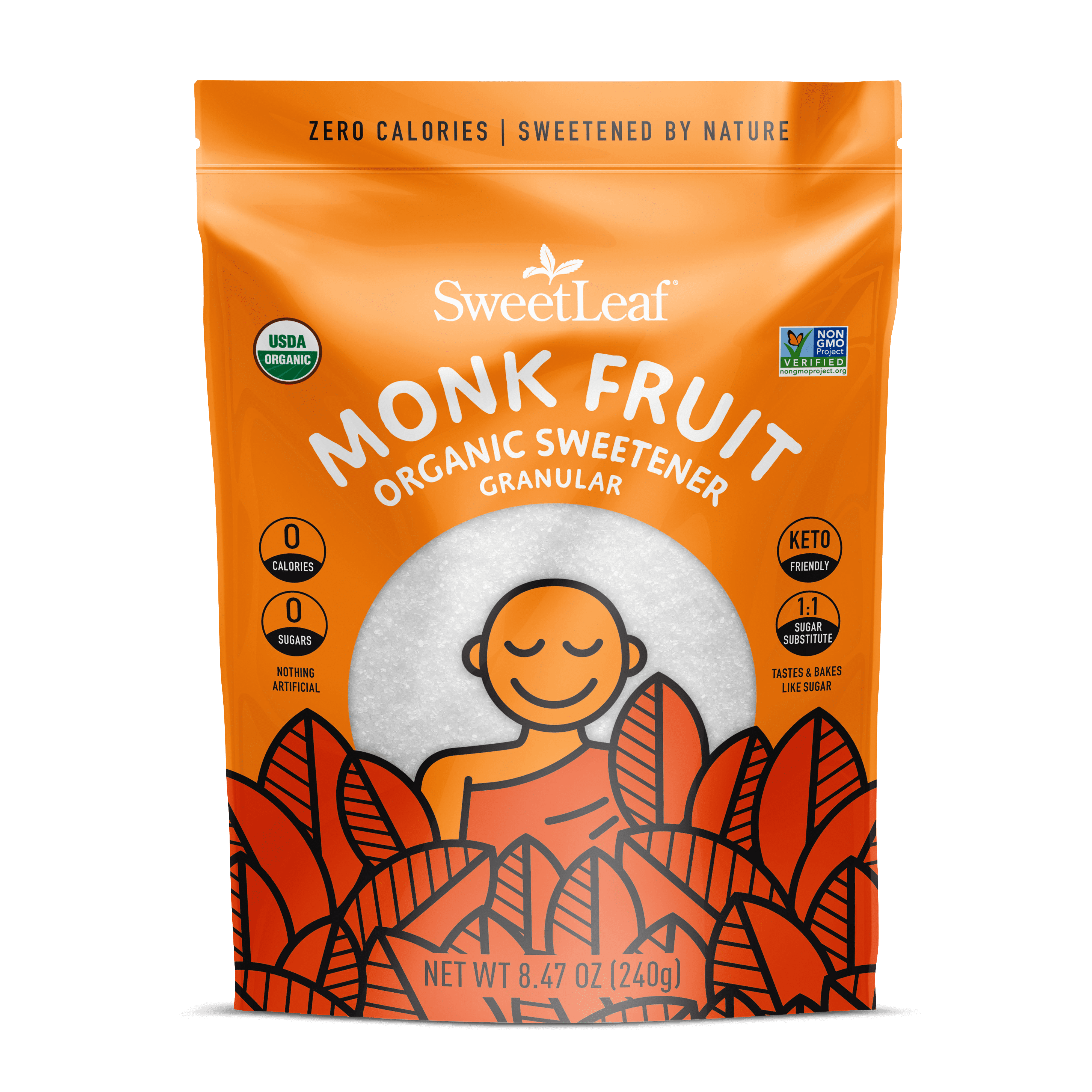 SweetLeaf - Monk Fruit Granular Organic Sweetener - 8.47 oz - Walmart.com