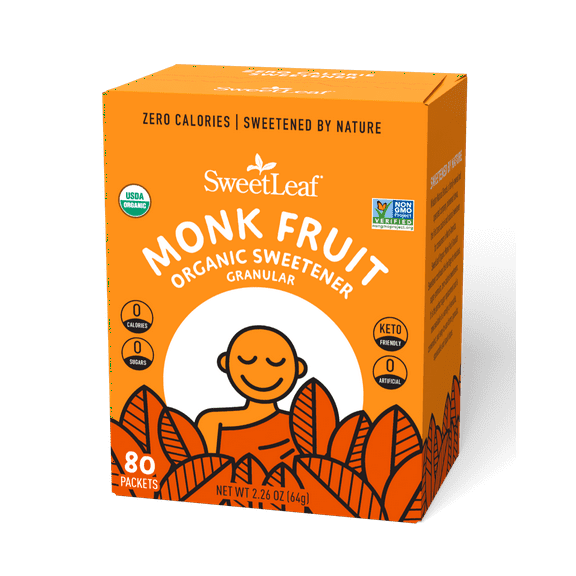 SweetLeaf Organic Monk Fruit Packets-80ct