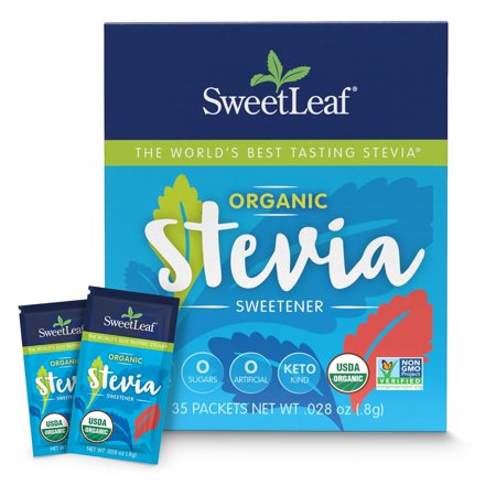 SweetLeaf Organic Stevia Sweetener Packets, 35 Ea, 6 Pack