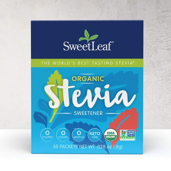 SweetLeaf Stevia Powder Packets - Sweetener with Stevia Leaf Extract - 35 Packets (Pack of 6)