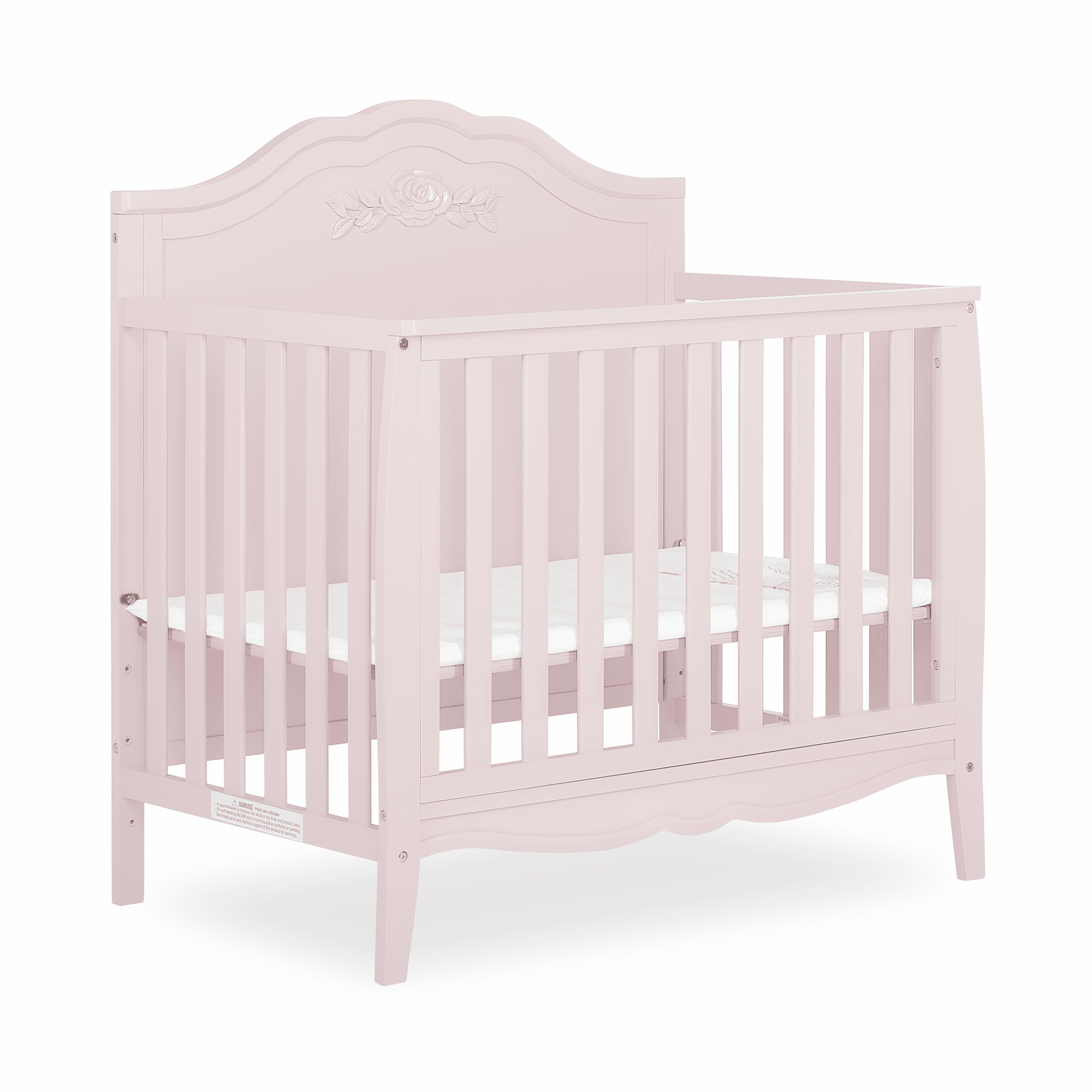 Pink baby crib discount