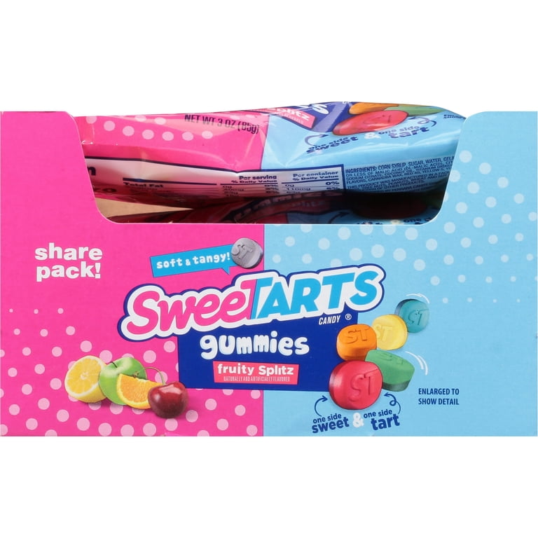 Sweetart Gummies Fruity Splitz 3 oz. Bag - Walmart.com