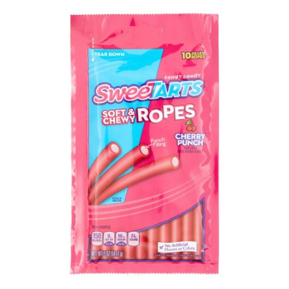 Sweetarts Candy, Soft & Chewy Ropes, Cherry Punch (Pack of 3) - Walmart.com