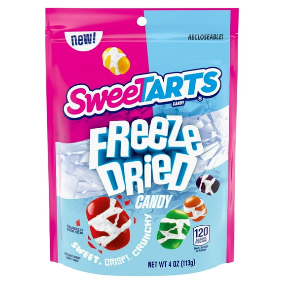 SweeTARTS Freeze Dried Candy, Fruity Flavored, Recloseable Bag 4.0 oz Bag