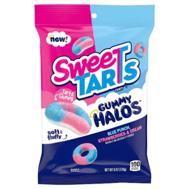 Sweetarts Gummy Halos Candies 6 Ounce Peg Bag
