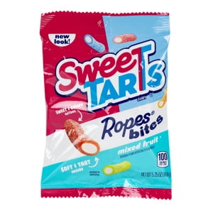 Sweetarts Ropes Bites Mixed Fruit Candy – 12 Count Pack – 5.25 oz Bags Each – Sweet & Chewy Outside with Soft & Tart Center Bulk Share Size