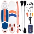 thumbnail image 1 of Sweetcrispy 10'5" Inflatable Stand Up Paddle Board, Wide Stable Design, Non-Slip Deck, with Premium SUP Paddle, Pump, Backpack & Leash, Blue Orange, 1 of 9