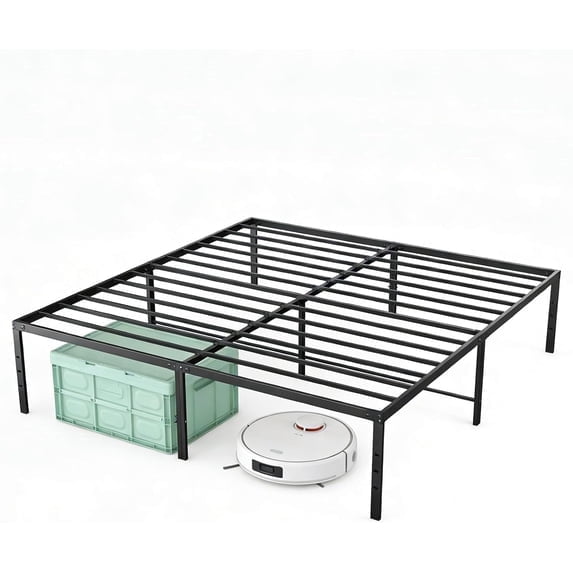 Sweetcrispy 14 inch King Heavy-Duty Metal Bed Frame, Platform Frame with Under-Bed Storage, No-Squeak, Easy Assembly, Includes Assembly Kit