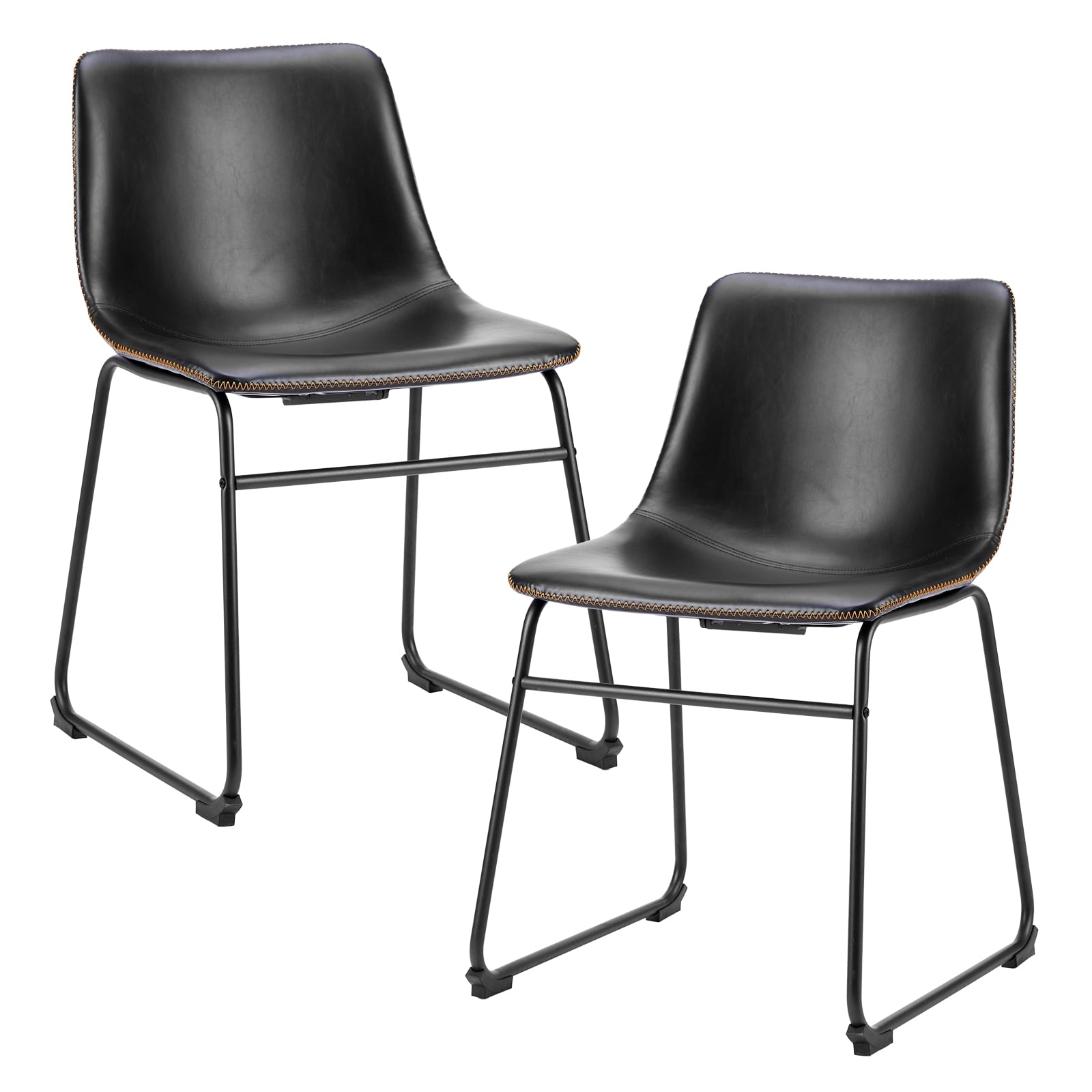 Sweetcrispy 18 inch Counter Height Bar Stools Faux Leather Barstools