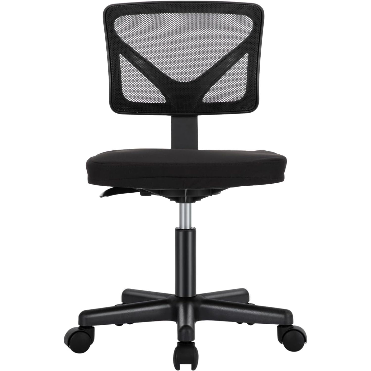 Office Guest Chair With Lumbar Support No Wheels Set Of 2, Stationary Non Rolling Mesh Mid Back Computer Side Chairs Waiting Area Reception Conference Room Bedro - View #3