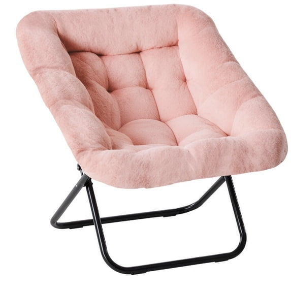 Sweetcrispy Comfy Chair For Adults, Soft Faux Fur Folding Lounge For ...