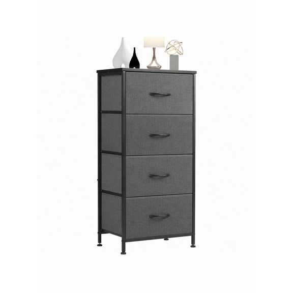 Sweetcrispy Drawers Dresser Chest Of 4 Drawers,Metal Frame And Wood Top
