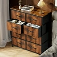 thumbnail image 1 of Sweetcrispy Dresser for Bedroom with 8 Drawers Tall Dresser & Chest of Drawers Fabric Dresser with Wood Top and Sturdy Steel Frame Brown, 1 of 7