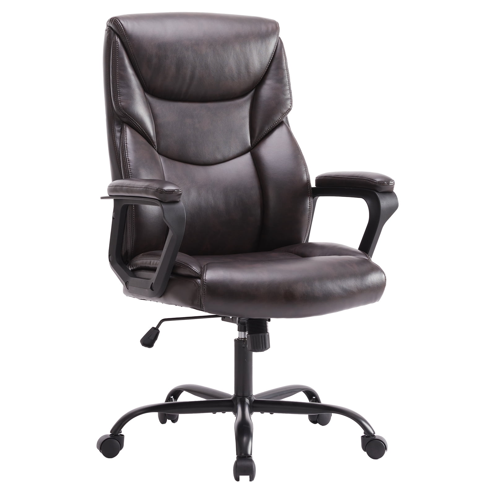 Sweetcrispy Home Office Chair Ergonomic PU Leather Desk Chair with