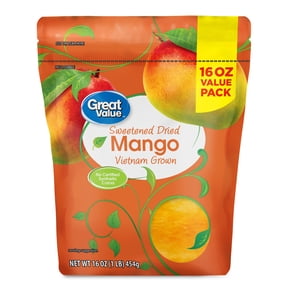 Great Value Sweetened Dried Mango, 16 oz