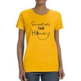 thumbnail image 1 of Sweeter Than Honey Bumblebee T-Shirt Women -Smartprints Designs, Female x-Large, 1 of 4