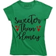 thumbnail image 1 of Sweeter Than Honey Funny Valentines day Slogan Sayings Women's T-Shirt, 1 of 4