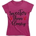 thumbnail image 1 of Sweeter Than Honey Funny Valentines day Slogan Sayings Women's T-Shirt, 1 of 4