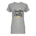 thumbnail image 1 of Sweeter Than Honey Shaped T-Shirt Women -Image by Shutterstock, Female Small, 1 of 2