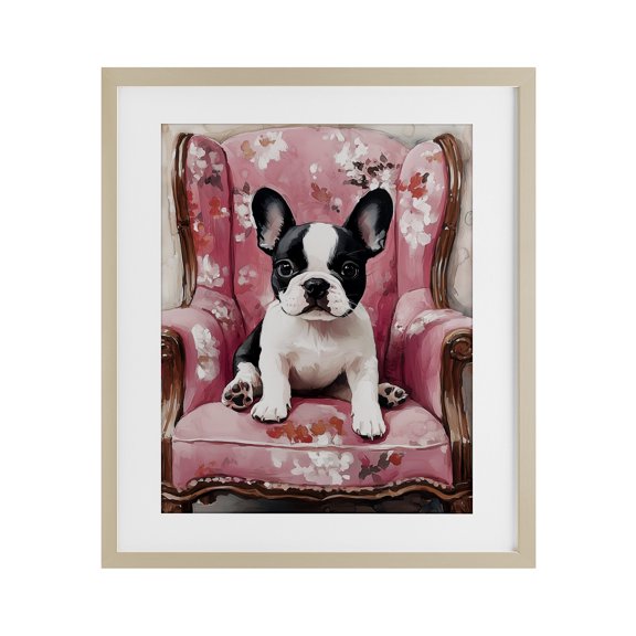 Stupell Industries Sweetest Dog Frenchie Birch Framed Print Under Glass, design by Annabelle Hall, 16 x 13