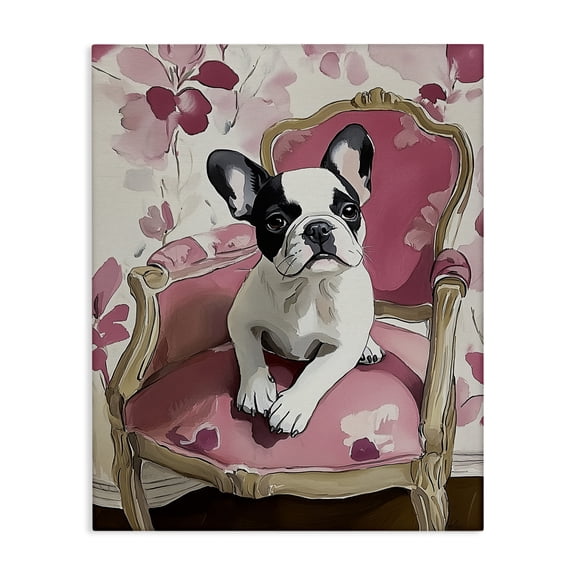 Stupell Industries Sweetest Dog Perched Canvas Wall Art, design by Annabelle Hall, 20 x 16