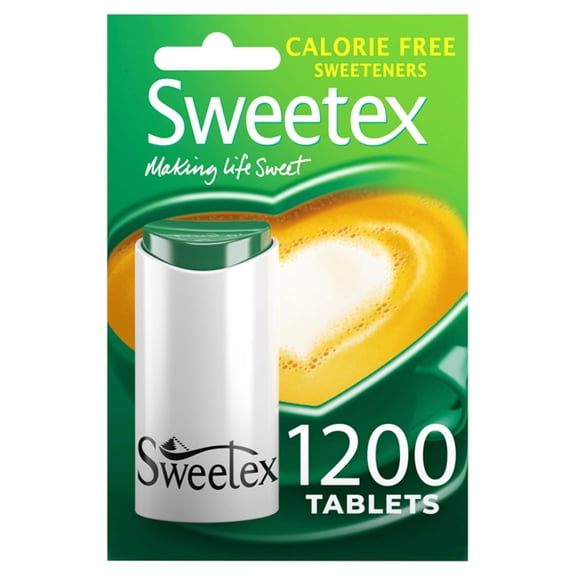 Sweetex Calorie Free Sweetener Tablets 1200 Pack, Imported from Britain