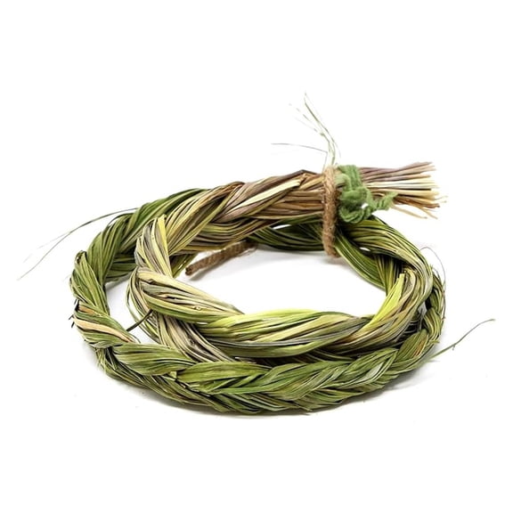 Sweetgrass Braid for Smudging - 24-30 Inch Natural Hand-Braided Sacred Sweetgrass for Cleansing, Meditation & Spiritual Rituals - Hierochloe Odorata