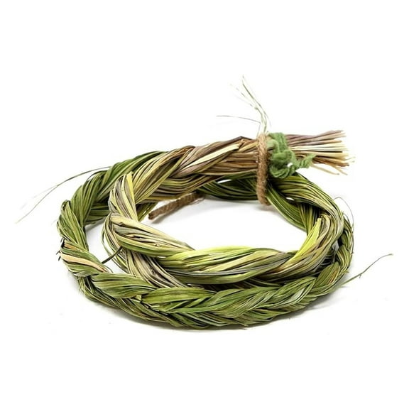 Sweetgrass Braid for Smudging - 24-30 Inch Natural Hand-Braided Sweetgrass - Sacred Smudging Stick for Cleansing, Meditation & Spiritual Practices