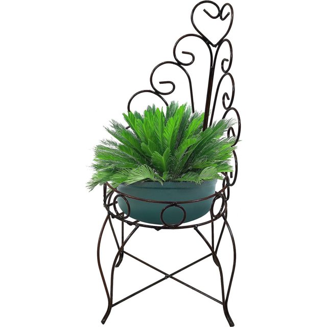 Sweetheart Chair 25.25Inch Indoor/Outdoor Metal Planter Basket Stands