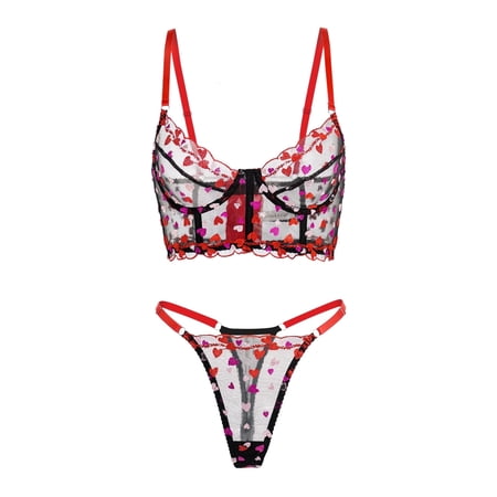 Sweetheart Delights Lingerie Set (RED, M)