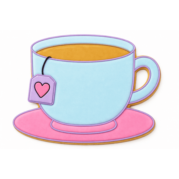 Sweetheart Tea Time Cookie Cutter & Stamp
