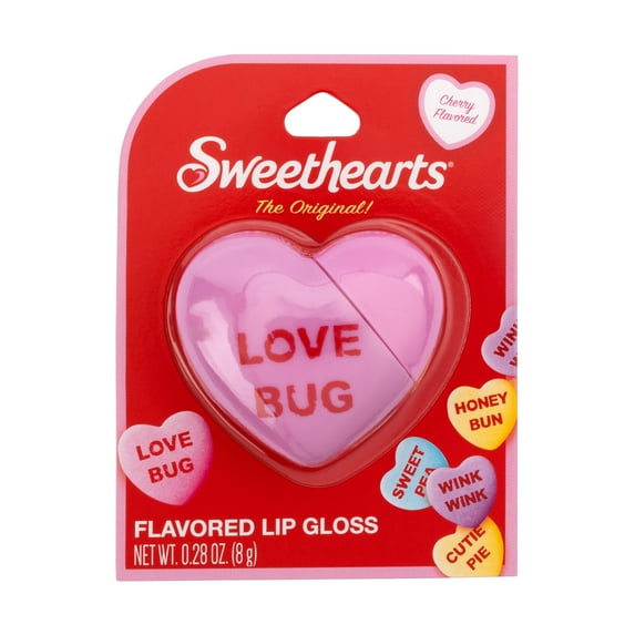 Sweethearts Lip Gloss, Pink, Love Bug, Cherry Flavored, 8g